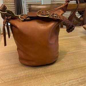 Vintage Coach Brown Bleeker Bucket Shoulder Bag# 11423